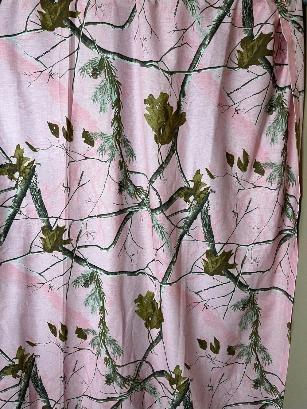 Realtree pink camo shower curtain